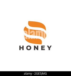 letter s honey super food symbol logo vector Stock Vector