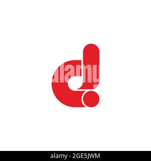 letter cd exclamation design unique logo vector Stock Vector