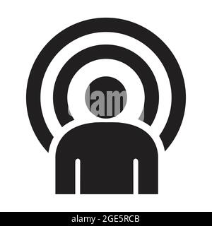 man in the center of the goal icon vector for graphic design, logo, website, social media, mobile app, ui illustration Stock Vector