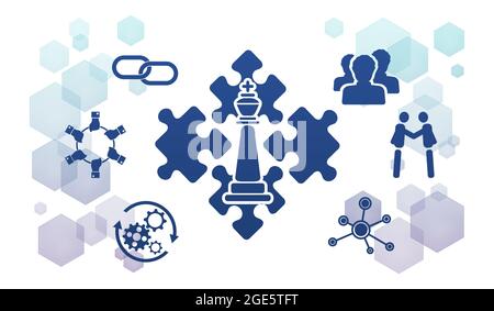 Illustration of a strategic alliance concept Stock Photo - Alamy