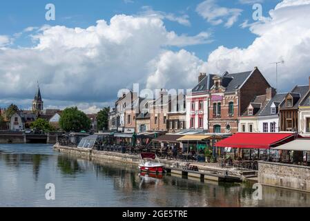 Quartier Saint Leu on the Somme, Amiens, Somme, Hauts-de-France region, France Stock Photo