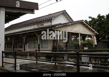 yudanaka, nagano, japan, 2021-13-8 , station at Yudanaka onsen. Stock Photo