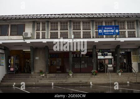 yudanaka, nagano, japan, 2021-13-8 , Yudanaka station. Stock Photo