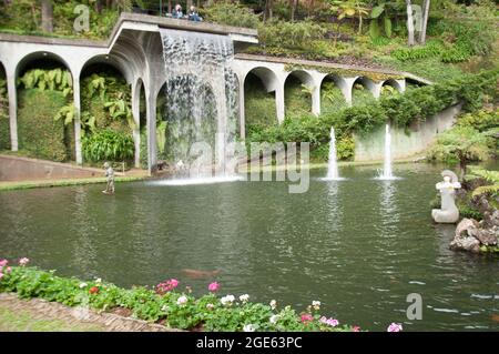 Central Lake, Tropical Garden, Monte Palace, Funchal, Madeira, Portugal, Europe Stock Photo