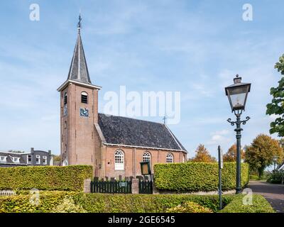 Dutch reformed church in village of Earnewald, Alde Feanen, Friesland, Netherlands Stock Photo