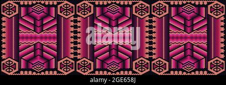Ornament, mosaic, ethnic, folk pattern. It is made in bright, juicy, perfectly matching colors. Stock Vector