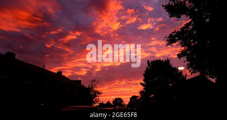 Sky on fire Stock Photo