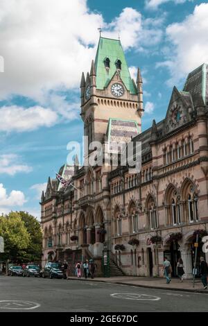 Winchester, United Kingdom, 10th August 2021:- The Guildhall in the City of Winchester Stock Photo