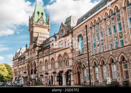 Winchester, United Kingdom, 10th August 2021:- The Guildhall in the City of Winchester Stock Photo