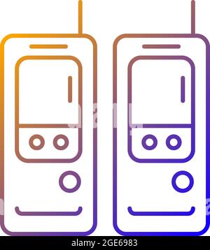 Walkie-talkie gradient linear vector icon Stock Vector
