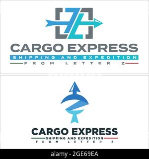 Express expedition business Industrial logo Stock Vector