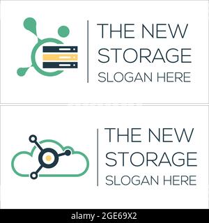 Technology app mobile online storage logo Stock Vector