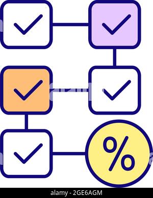 Check marks RGB color icon Stock Vector