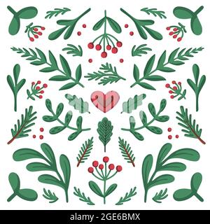 Scandinavian-style ornament. Beautiful symmetrical composition for cozy home things like pillow, posters, stencils. Colorful flat vector illustration. Stock Vector