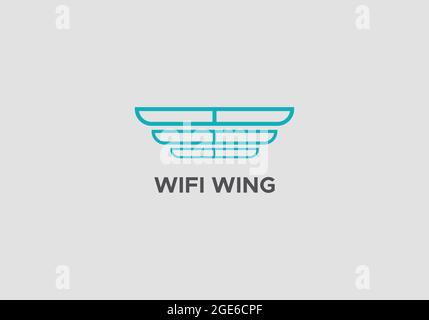 Wings logo vector  icon, sign, graphic, illustration, symbol, wife logo eagle wing brand. Stock Vector