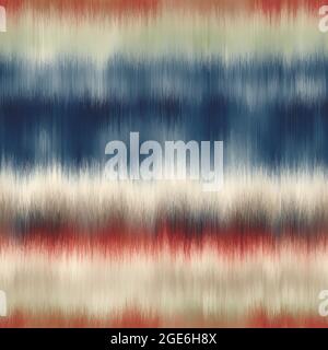 Seamless vector tie dye multicolor bleeding stripe pattern for surface print Stock Vector