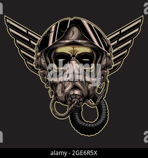 design tactical army air force in the dark background Stock Vector