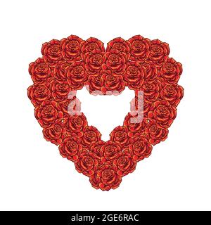 flowers in the form of love, Stock Vector