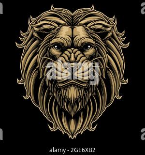 design vector animal head lion Stock Vector