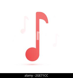 Rose Music Notes Vector isolated on white background illustration Stock Vector