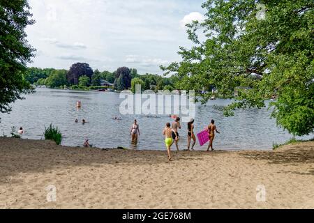 Kleiner Müggelsee, An der Düne, Badestrand, Berlin, Köpenick Stock Photo