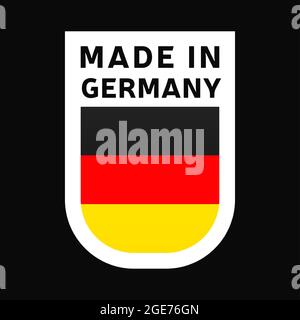 Germany Made in icon. national country flag Stamp sticker. Vector illustration Simple icon with flag Stock Vector