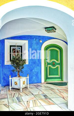 Green Door Entrance at Residential House in London Stock Photo - Alamy