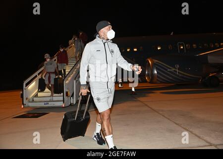 Antwerp's Radja Nainggolan pictured during the arrival of Belgian soccer team Royal Antwerp FC at Nicosia Airport, Cyprus, . On Thursday Antwerp will Stock Photo