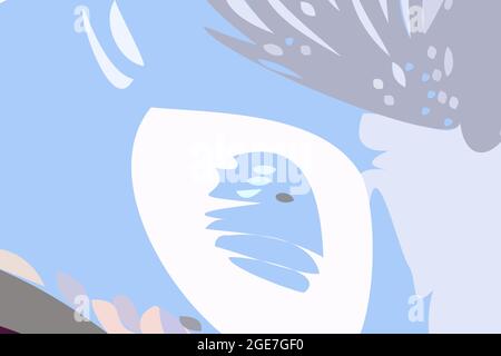 Abstract vector. 2D rendering digital illustration. Organic shape design Stock Vector