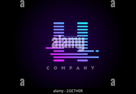 blue pink gradient lines O alphabet letter logo icon for company and ...