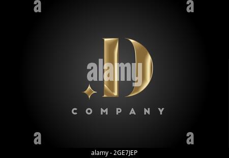 K gold metal alphabet letter icon logo template. Company and business ...