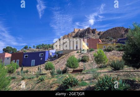 Colourful houses in Jumilla, Region of Murcia,, Spain Stock Photo