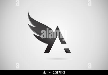 gradient wing W alphabet letter logo icon. Creative design for business ...