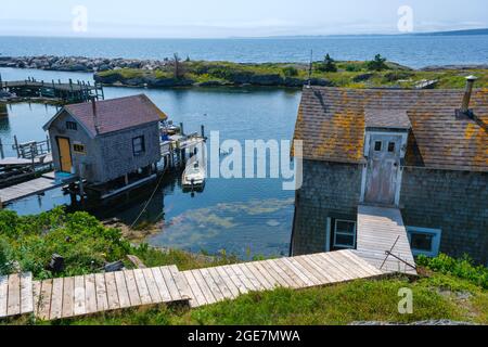 Lunenburg, Nova Scotia, Canada - 12 August 2021: Blue Rocks community in Lunenburg District. Stock Photo