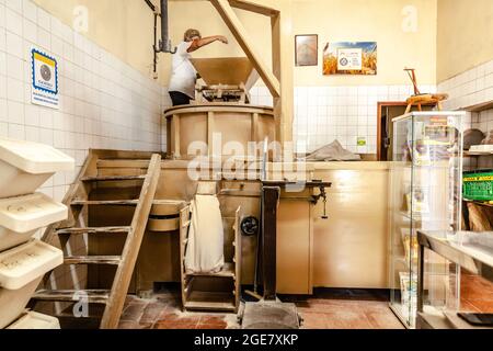 vintage gofio mill Stock Photo