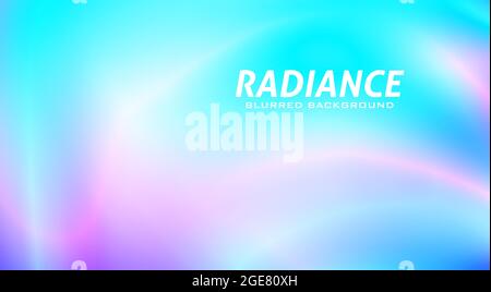 Radiance. Abstract multicolor blurred background with aqua and light violet color stains. Glossy vector graphic wallpaper Stock Vector