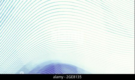 Abstract retro background with thin undulated bluish and blue violet lines. Vintage vector graphic pattern Stock Vector