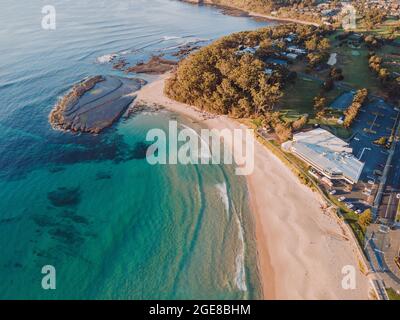 Mollymook beach during sunrise, South Coast, NSW, Australia. Stock Photo