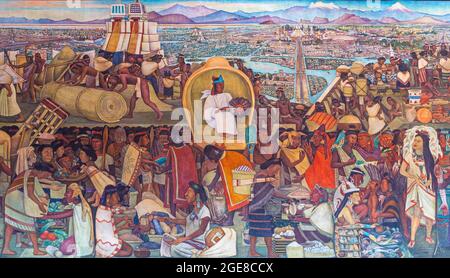 Diego Rivera Mural Tenochtitlan The True Story Of The Ancient Aztec