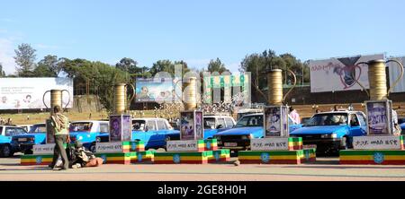 Ethiopian Expo 2014 in Meskel square in Addis Ababa. Stock Photo