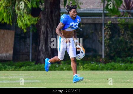 Los Angeles Chargers safety Derwin James Jr (33) during training camp on  Tuesday, Aug 17, 2021, in Costa Mesa, Calif. (Dylan Stewart/Image of Sport  vi Stock Photo - Alamy