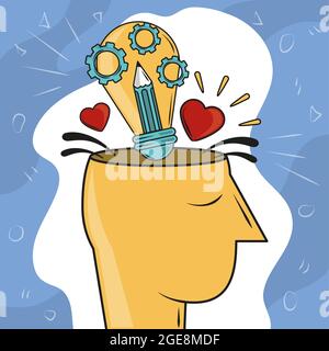 mind feelings and creativity Stock Vector