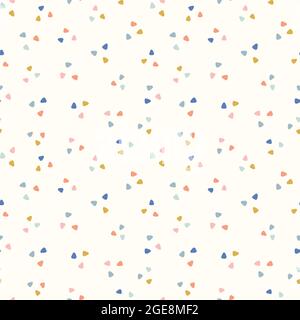 Abstract triangle pattern background. Vector seamless repeat of cute hand drawn triangles in trendy colours. Design resource Stock Vector
