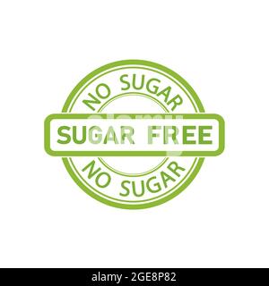 Sugar free round vector stamp isolated on white background Stock Vector