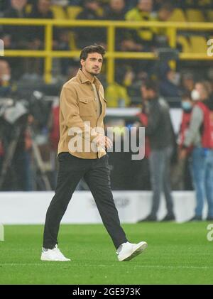 Mats HUMMELS, BVB 15  in the Final DFL Super Cup match BORUSSIA DORTMUND - FC BAYERN MÜNCHEN 1-3 on August 17, 2021 in Dortmund, Germany  Season 2020/2021, BVB, Muenchen, Munich, Bavaria © Peter Schatz / Alamy Live News    - DFL REGULATIONS PROHIBIT ANY USE OF PHOTOGRAPHS as IMAGE SEQUENCES and/or QUASI-VIDEO - Stock Photo