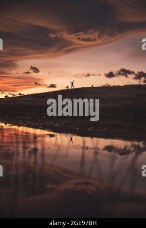 Amazing sunset at Pukaki lake in New Zealand south island Stock Photo ...