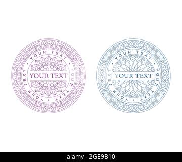 Seals with ornaments Stock Vector
