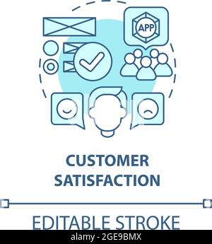 Customer satisfaction concept icon Stock Vector