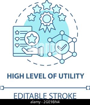 High utility level concept icon Stock Vector