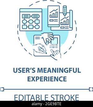 User meaningful experience concept icon Stock Vector